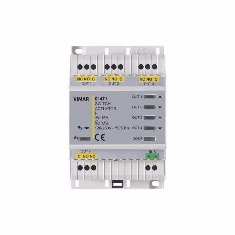 Attuatore Domotico Multifunzione Vimar 01471 con 4 Relè, Bianco – 2