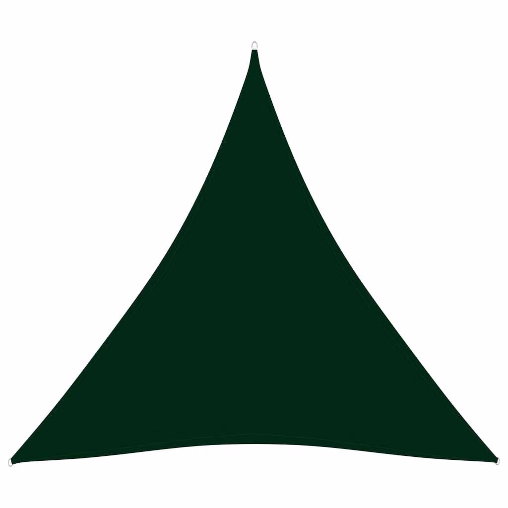 Tenda da sole triangolare "Living Store" in tessuto Oxford, dimensioni 4,5x4,5x4,5 metri, colore verde scuro