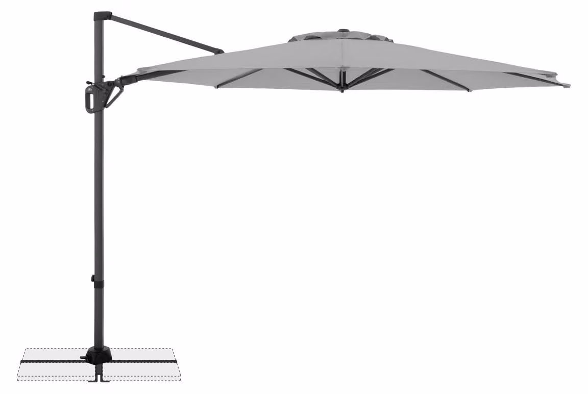 Doppler LIFE 310 cm – ombrellone da giardino orientabile con asta laterale: motivo del tessuto - 827