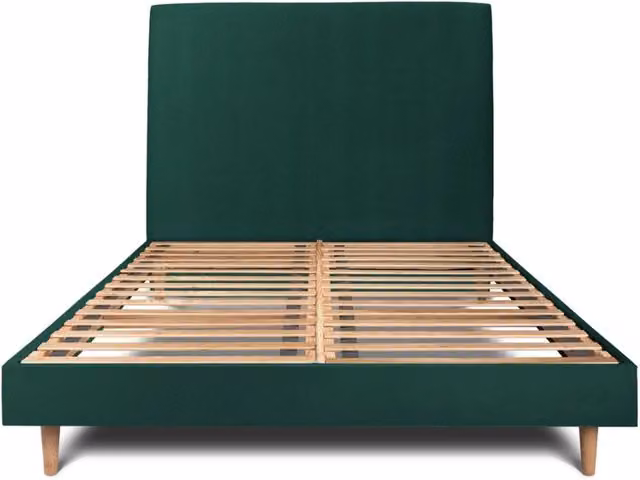 Letto 180x200 cm con testata imbottita - Tessuto velluto