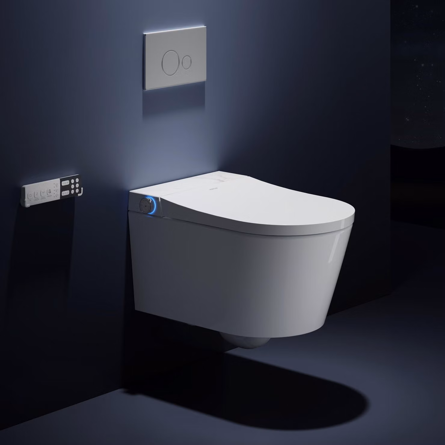 HOROW WC doccia intelligente senza bordi, bidet elettrico riscaldato, WC giapponese, asciugatura ad aria calda, cura femminile, luce notturna