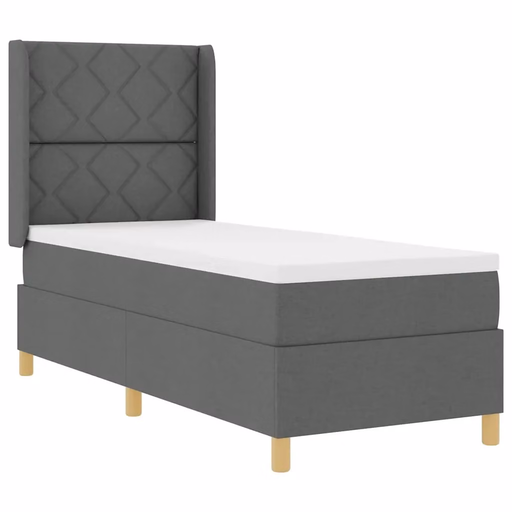 vidaXL Letto a molle moderno con strisce LED e porta USB Grigio L: 140 cm, P: 200 cm – 2
