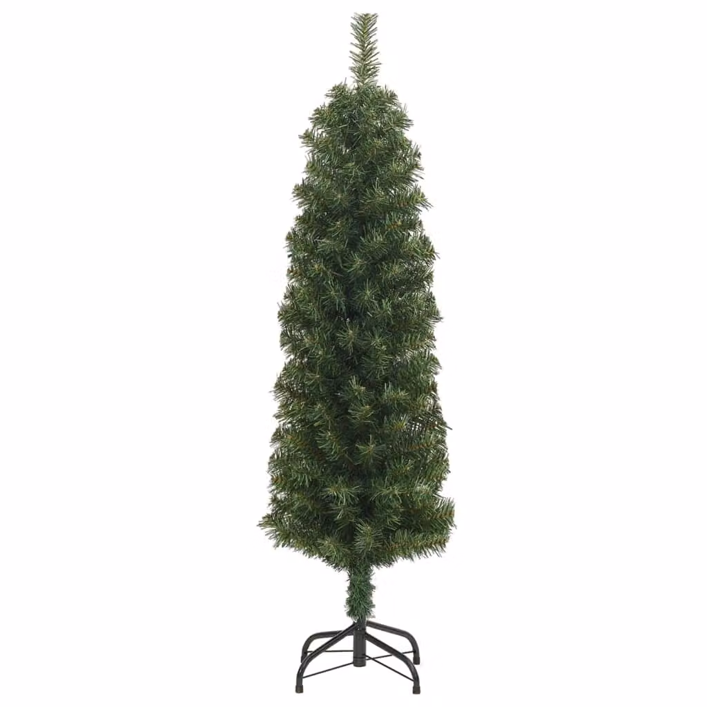 Maison Exclusive - Albero di Natale artificiale slanciato con supporto, verde, 120 cm, PVC