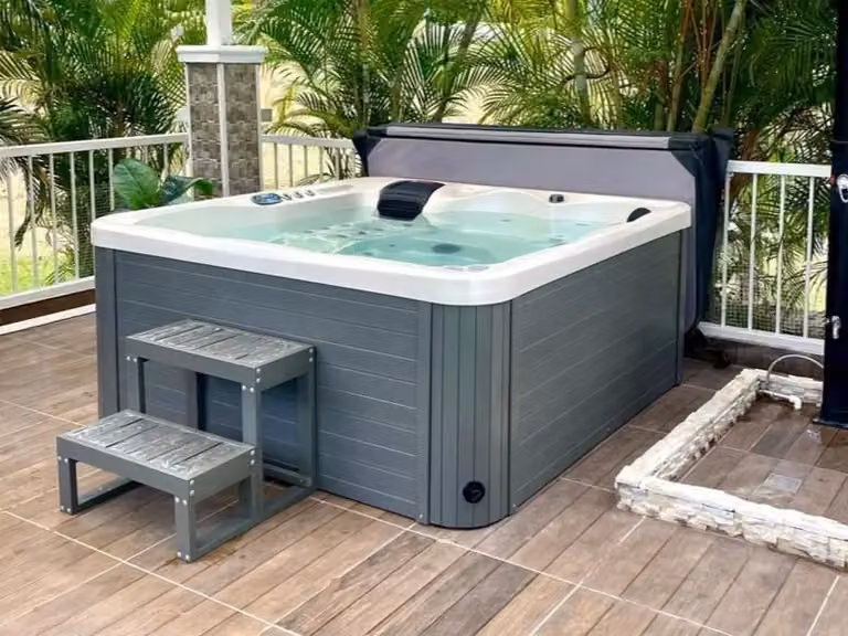 Massagebad Whirlpool Outdoor-Spa Hot Tub Hydromassagewanne 190x190 cm
