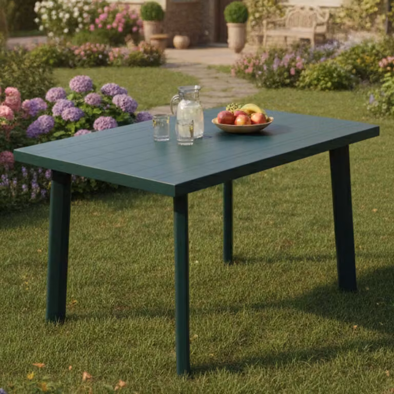 Ozello - Tavolo da Esterno, 126x76x72h cm Verde, 6 Posti Italy