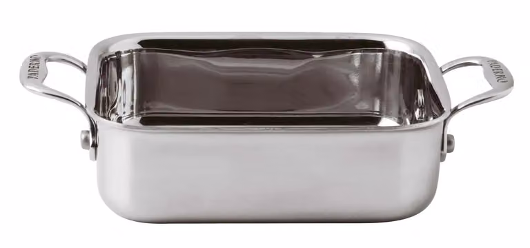 Tegame rettangolare Serie 12200 3-Ply in trimetallo con due maniglie per induzione, dim. 12x10cm, 2 pezzi