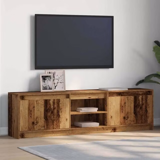 Mobile Porta TV 2 pz-Credenza per TV Marrone 180 x 34 x 50 cm Legno multistrato 297486