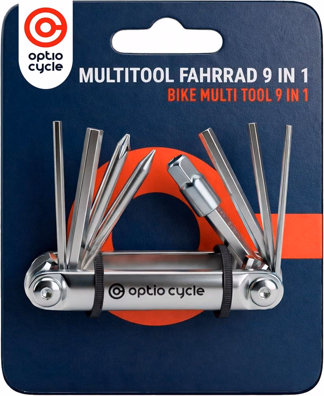 Multitool per bicicletta 9-in-1, compatto, leggero, adatto per mountain bike, bici da corsa, gravel bike e e-bike