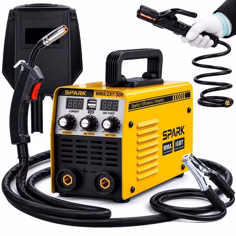 Saldatrice, display duale, porte USB per la ricarica, MMA-250