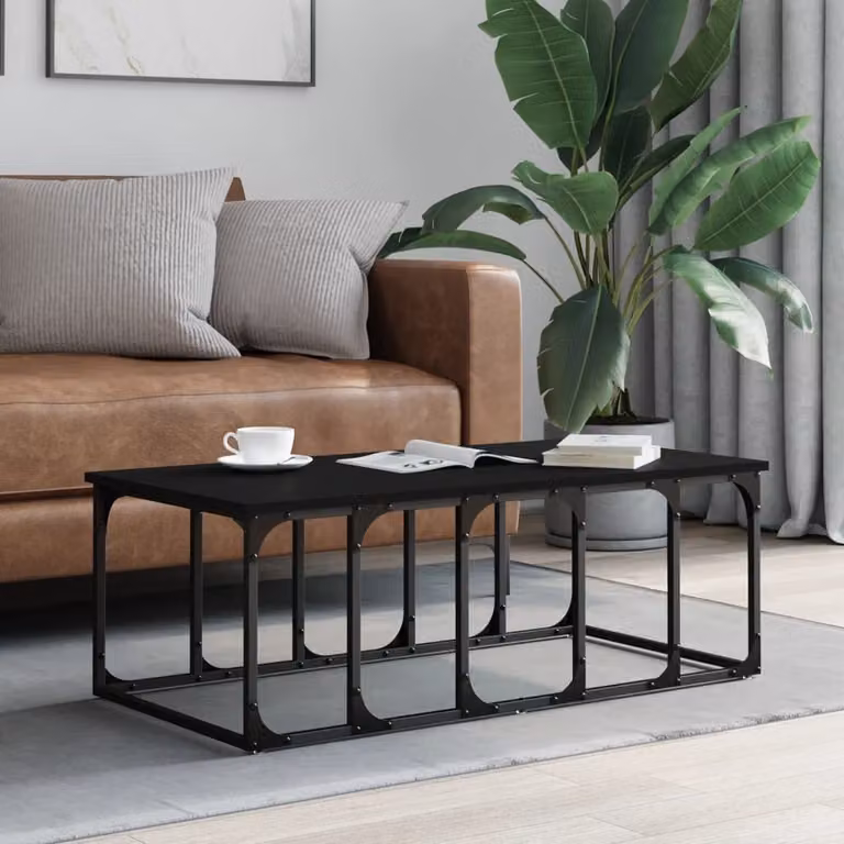 Maison Exclusive - Tavolino nero 100x50x35,5 cm Materiale ligneo