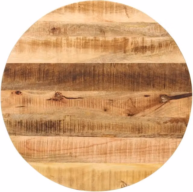 Piano per Tavolo Ø 90x2,5cm Rotondo Legno Massello Grezzo Mango 370015