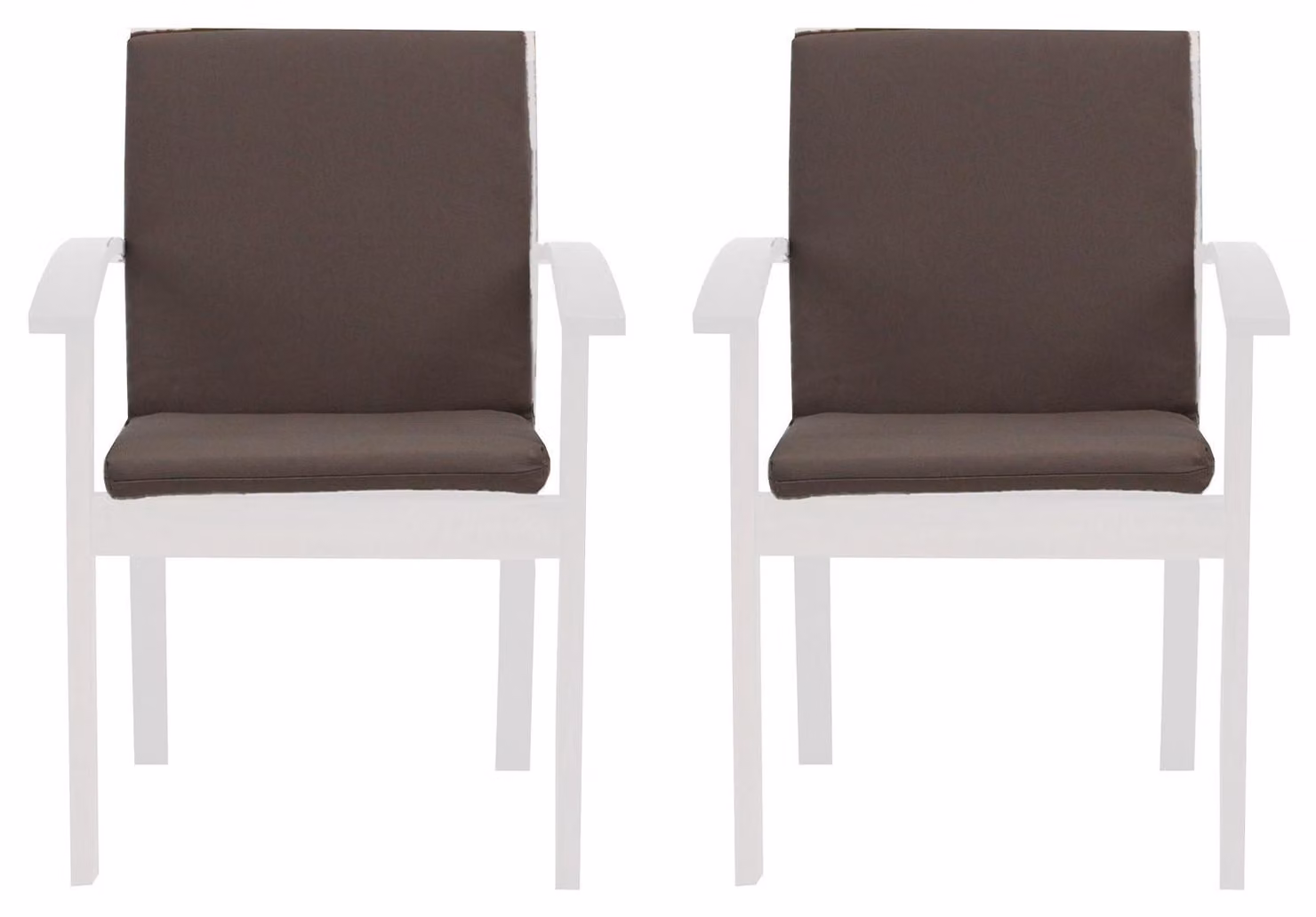 Set 2 Cuscini per Sedia da Giardino 90x45x5 cm in Poliacrilico Allegro Taupe