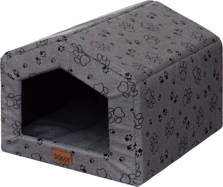 Cuccia per cani da interno con cuscino -46x50x29 cm- Morbida cuccia per cani in tessuto Oxford, idrorepellente, leggera e compatta | Doggy