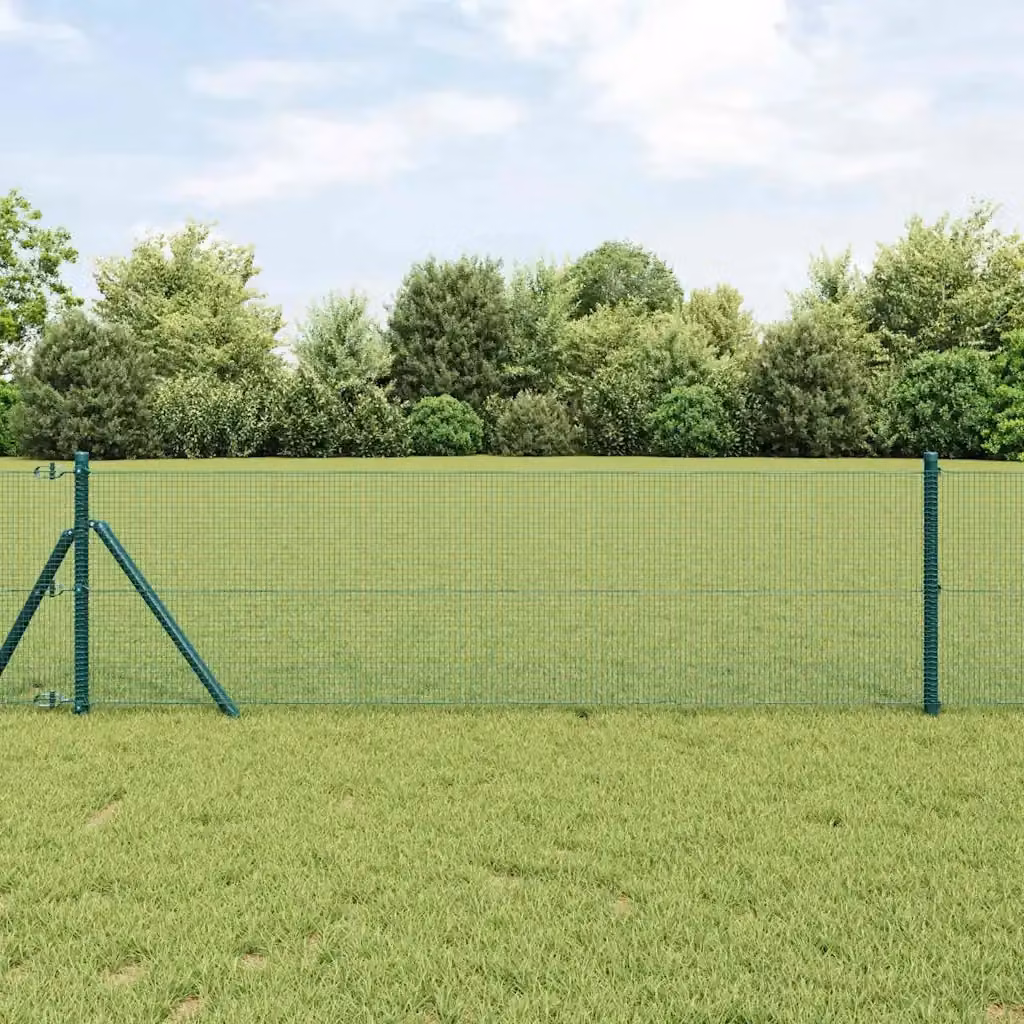 Palo per recinzione tondo in acciaio e PVC verde DESIGN IN H: 50,0 cm, L: 3,2 cm, P: 27,0 cm – 2