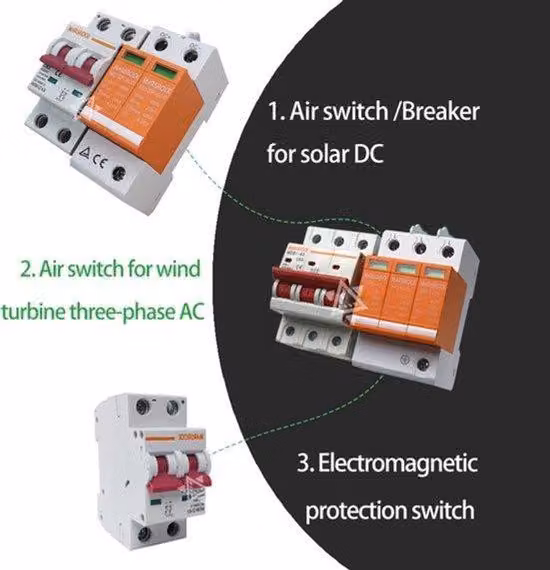 Scatola di combinazione CC per pannelli solari - Quadro di distribuzione 12V 24V 48V con protezione da sovratensione