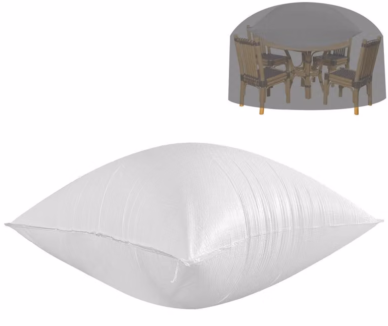 Copertura per tavolo da esterno rettangolare, in polipropilene, bianca, dimensioni 117,8 x 94,4 cm