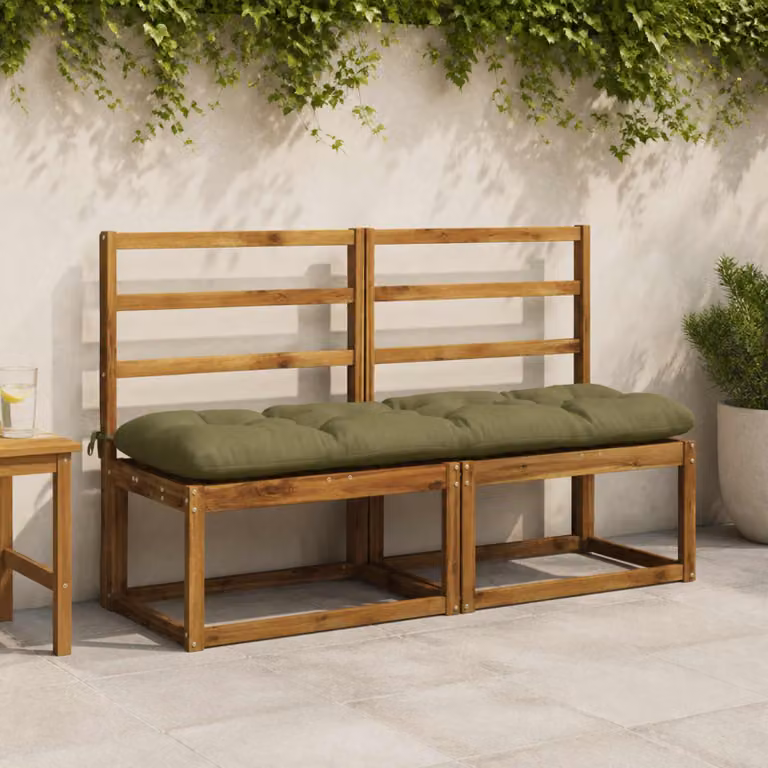 vidaXL Cuscino per panchina VIANEN 100% Poliestere Verde Oliva