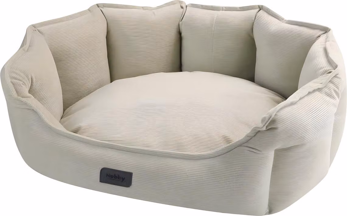 Letto Nobby comfort ovale "CORDO" beige 86 x 70 x 24 cm