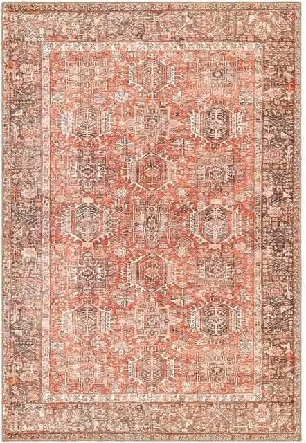Tappeto Pierre Tappeti Oriental Babilonia Rosso con disegno persiano classico in stile vintage, lavabile, L: 190 cm x P: 290 cm