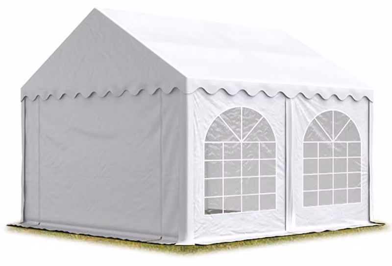 TOOLPORT 3x5 mTendone per feste PREMIUM PVC bianco 100% impermeabile Tendone da esterno Tenda party
