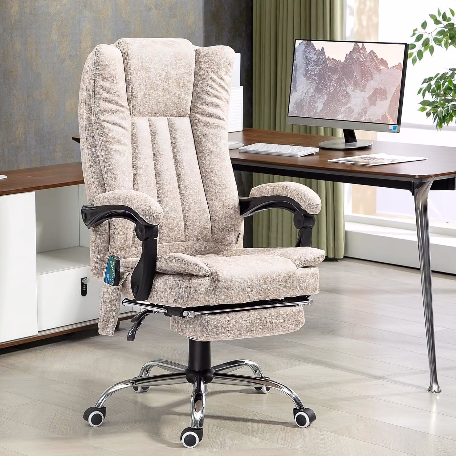 Sedia da ufficio con massaggio - Sedia da ufficio - Sedia ergonomica - Sedia da lavoro - Sedia girevole - Massaggio vibratorio a 6 punti