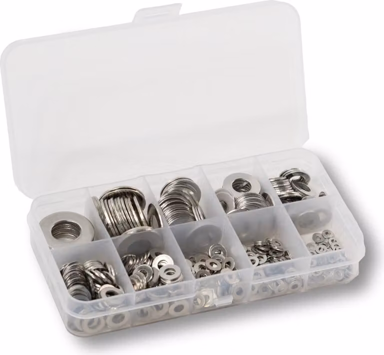 580 pz rondelle in acciaio inox A2 assortimento rondelle M2-M12 rondelle