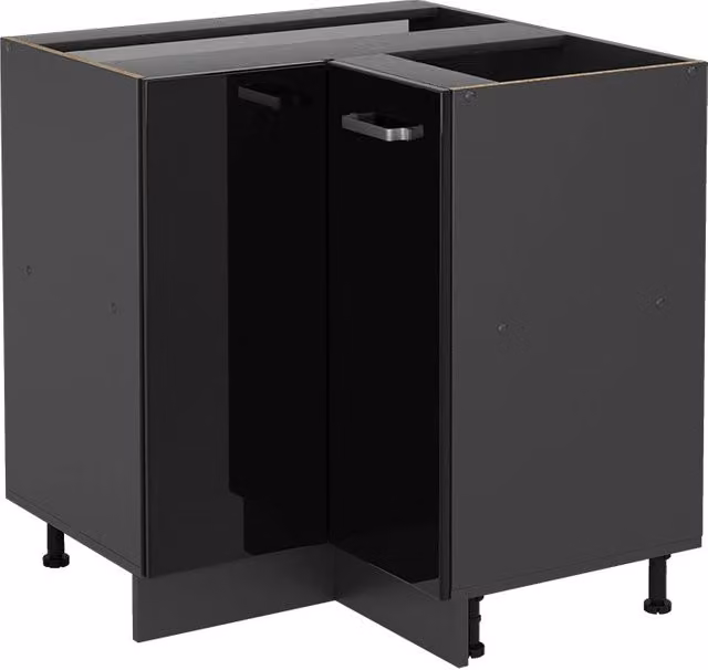 Mobile ad angolo cucina R-Line Vicco Nero lucido/Antracite L: 75.6 cm