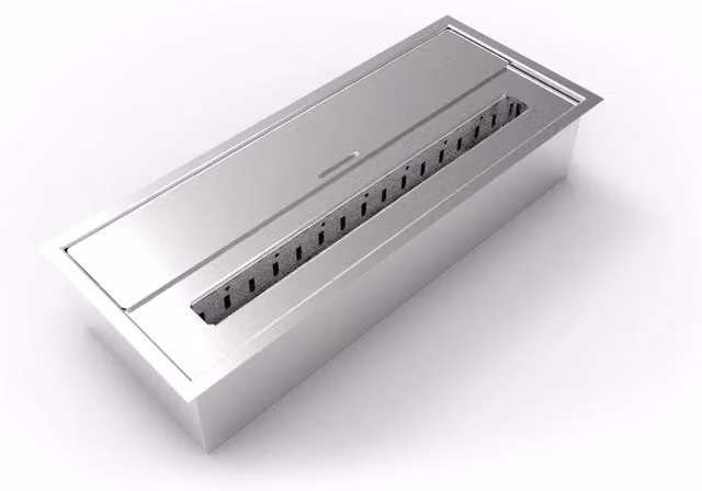 Bruciatore a bioetanolo per camino 3,5 L, in acciaio inox 45,7x18,7xH9,5 cm