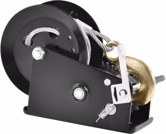 Trascinatore per autoveicoli - Trascinatore per imbarcazioni - Due velocità - Trasmissione a due marce - Capacità di traino: 1587,5 kg - Cavo: 10 m - Maniglia ergonomica - Adatto per veicoli e imbarcazioni