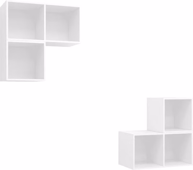 Set Mobile TV 4 pz | Armadietto TV | Mobile Porta TV Bianco in Truciolato