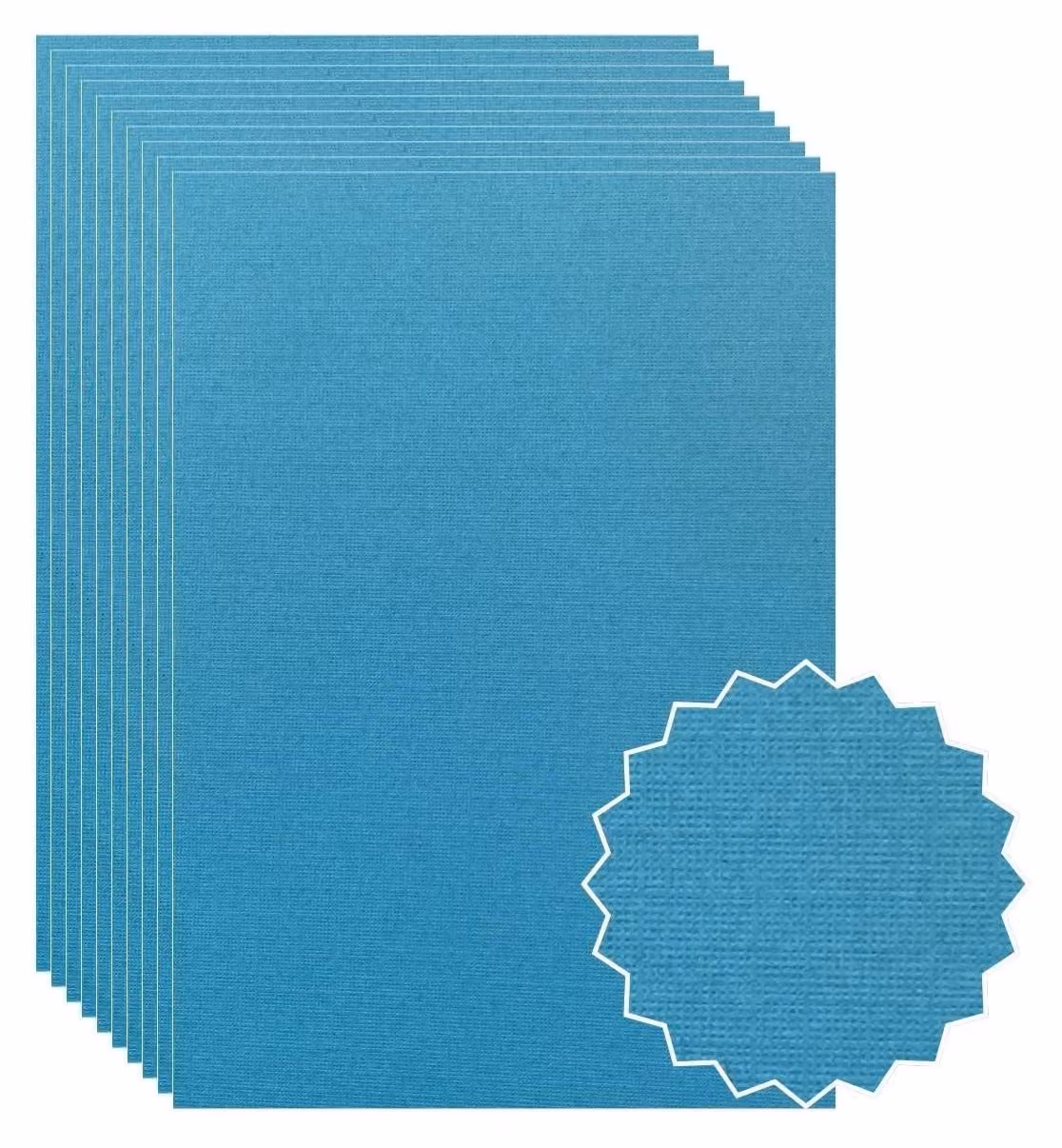 Cartoncino strutturato, formato A4, 30 fogli, 250 g/m², colore blu