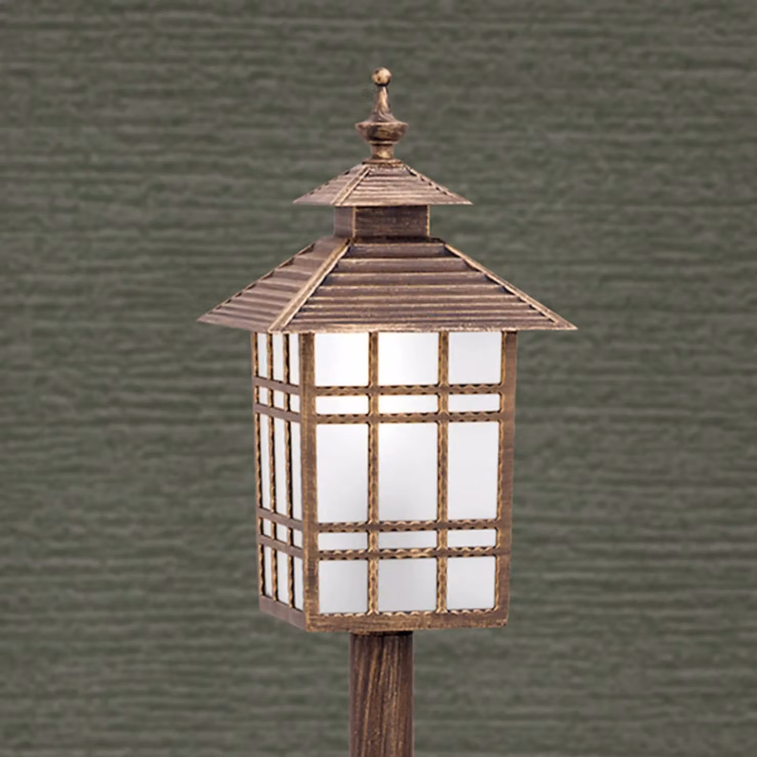 ORION Lampioncino da giardino Ilka, Marrone / Ruggine, Alluminio, Moderno, Lampada da esterni