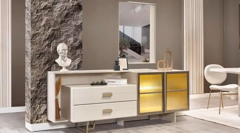 Weißes Sideboard Designer Anrichte Moderne Schränke Luxus Kommode