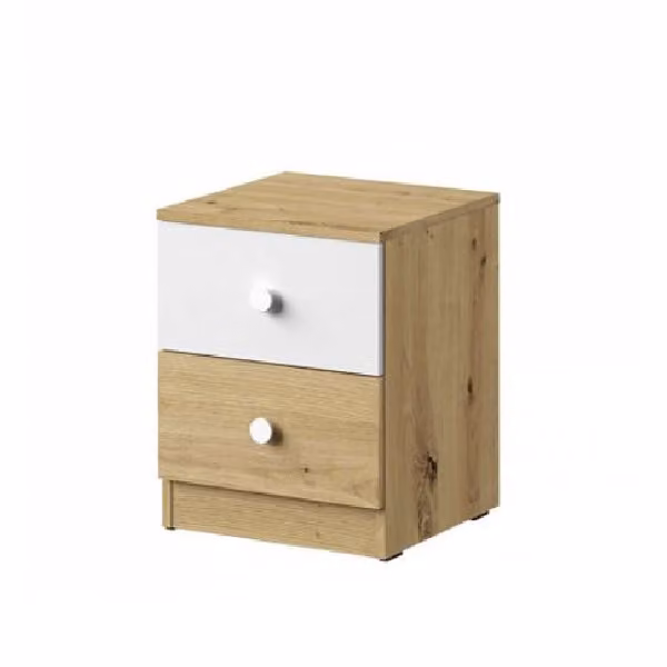 Comodino CHIMA - rovere artisan / bianco
