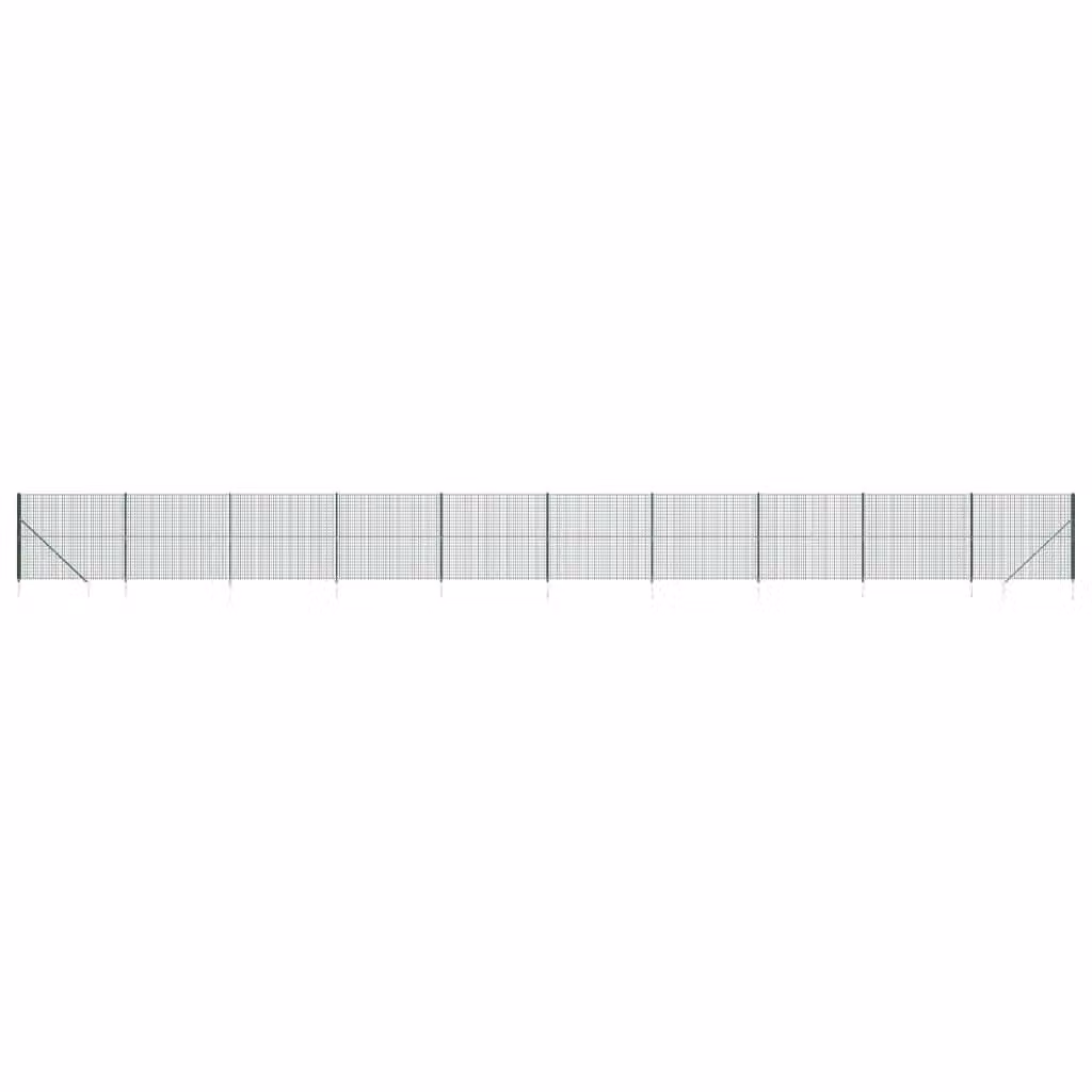 Recinzione Metallica con Picchetti Ancoraggio Verde 1,4x25 m