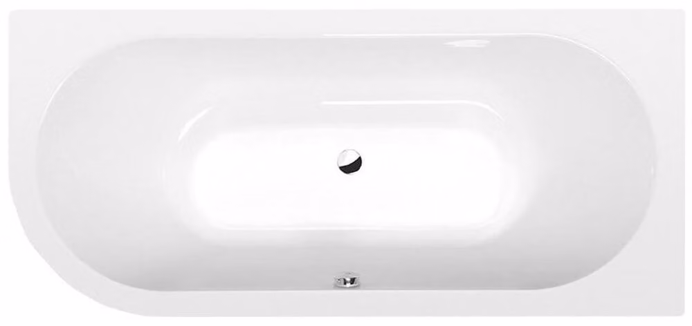 Vasche da bagno Polysan - Vasca asimmetrica VIVA R 185, 1850x800x470 mm, destra, bianco 72129