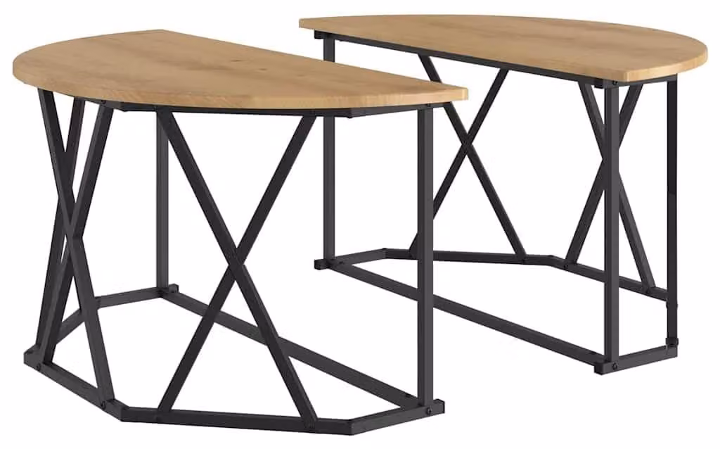 Tavolino rotondo in legno di quercia, elegante e funzionale