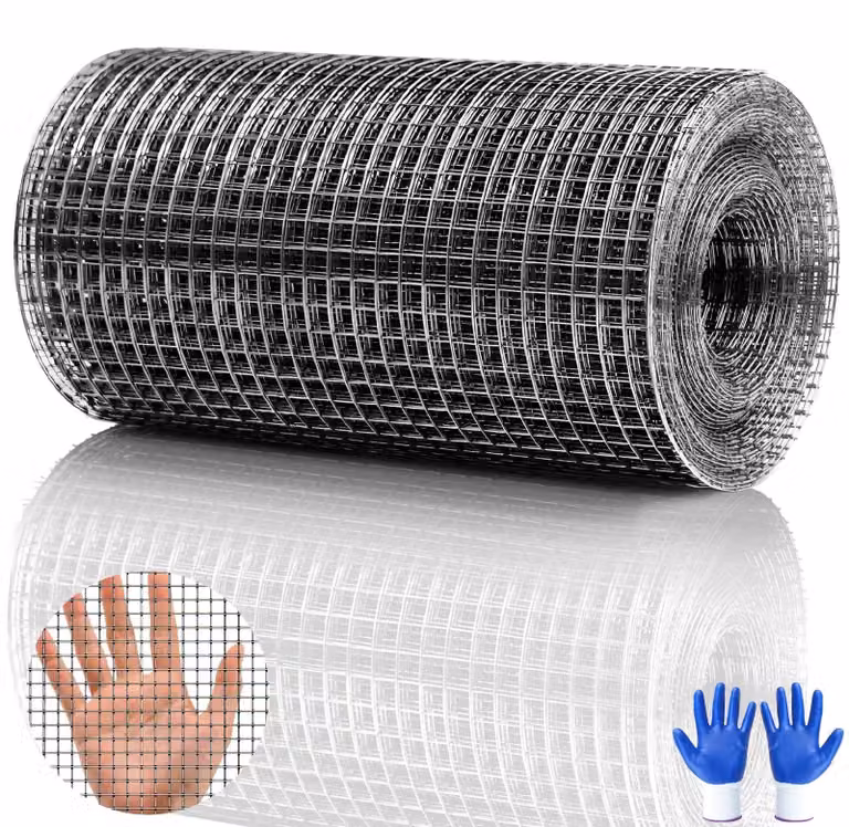 Rete metallica zincata per uso esterno, dimensioni 20 cm x 6,5 m