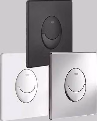 Placca di Comando Grohe Skate Air Doppio Tasto Dual Flush Nero Opaco