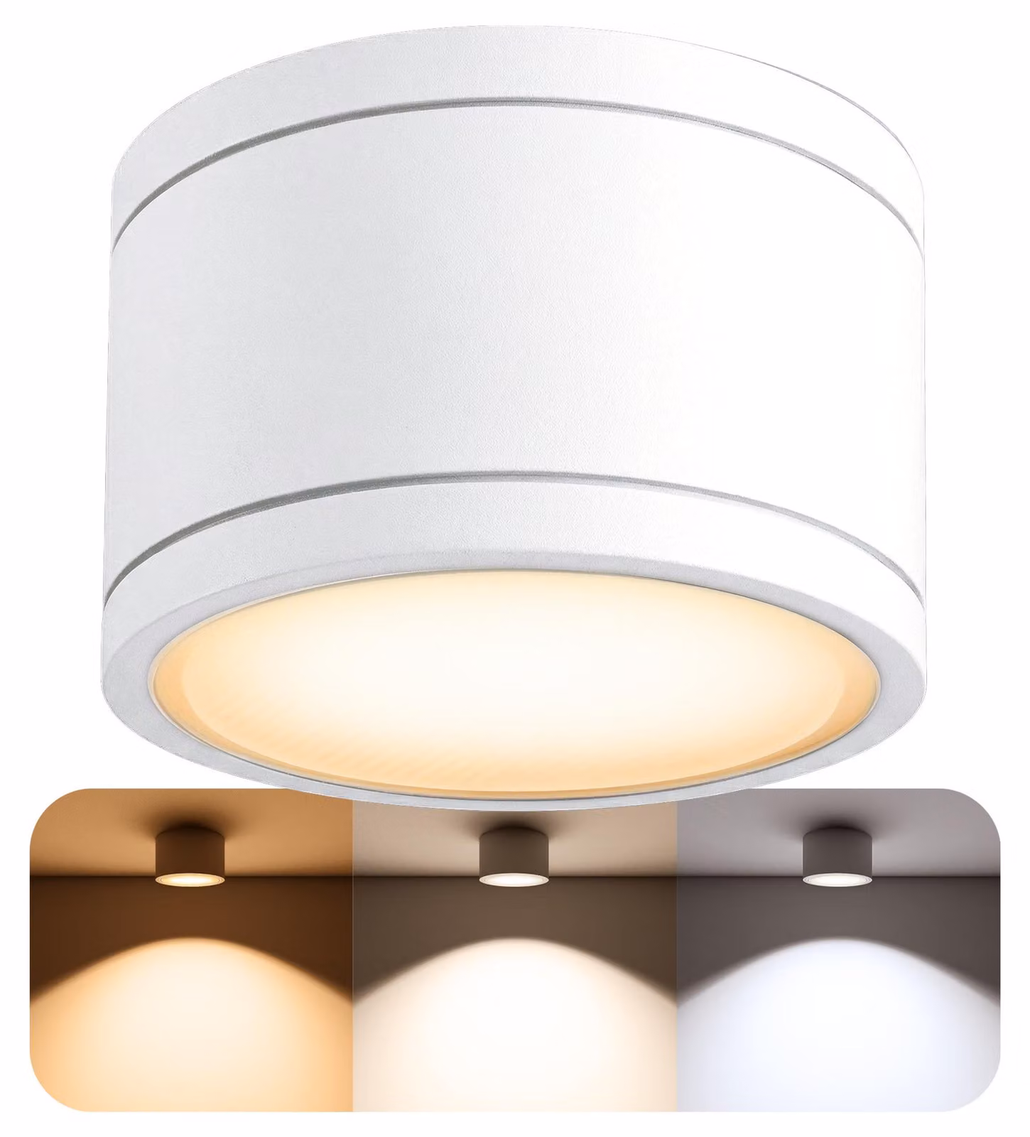 Faretto a incasso dimmabile, design piatto, per interni ed esterni, adatto anche per il bagno, grado di protezione IP44 - Lampada LED GX53 da 6W LumiFLEX, luce calda/neutra/fredda - Faretto a incasso per soffitto
