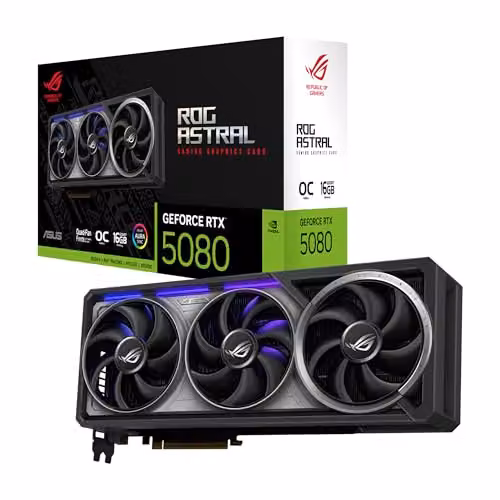 ASUS ROG ASTRAL RTX5080 OC, Scheda Grafica 16 GB GDDR7 NVIDIA GeForce, Nera