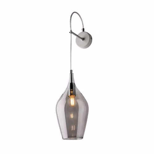 Bonetti Illumina Applique Contemporanea Ares Grigio Fumè 1 Luce E14