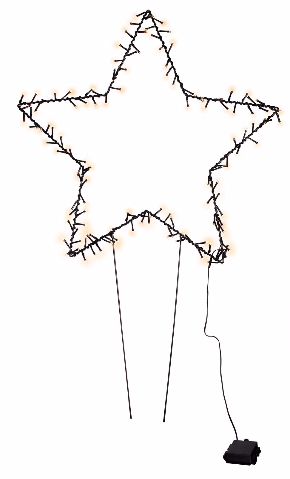 Stella di Natale XXL LED in metallo con alimentatore incluso 140 LED bianco caldo