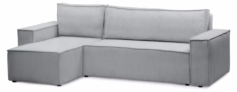 Divano a tre posti con funzione letto, modello Agi, colore grigio bambù
