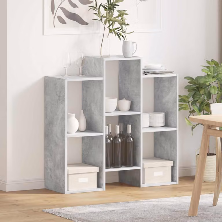 Credenza moderna vidaXL in grigio, L 90 x P 30 x H 90 cm