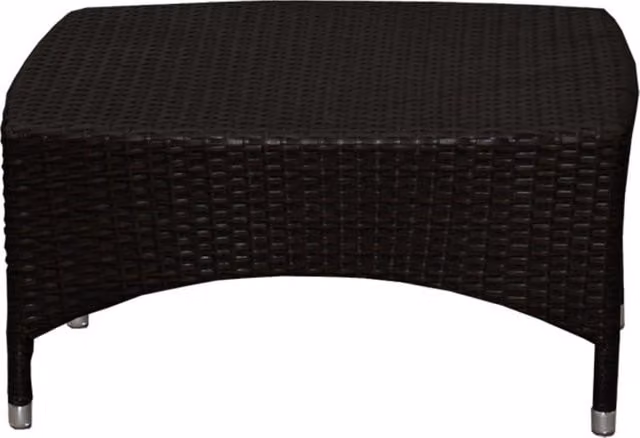 Tavolino da giardino quadrato Preda in teak e rattan nero