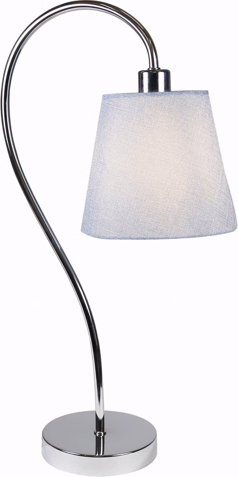 Lampada da tavolo LUK cromata argento 1xE14x40W in metallo, dimensioni: 46x23x15 cm, IP20, Candellux