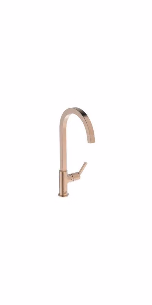 Rubinetto da cucina GUSTO bocca angolare 204 mm rosa tramonto rame spazzolato