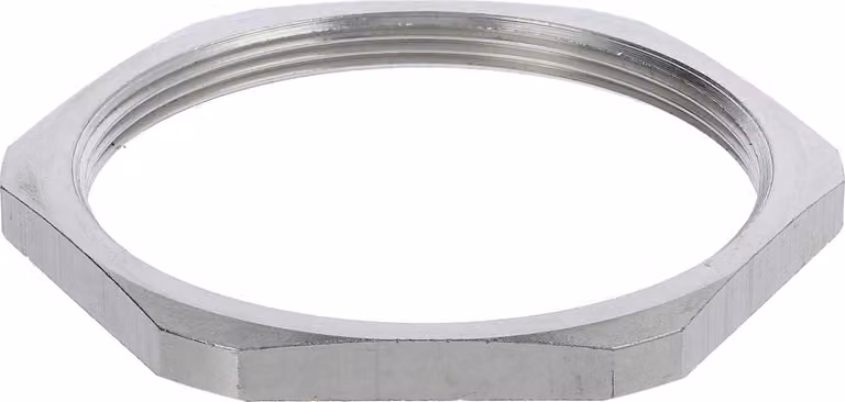 WISKA, dado di contrasto M63x1,5, modello GMS-M63, esagonale, in ottone (CuZn) nichelato, colore argento - 1 pezzo