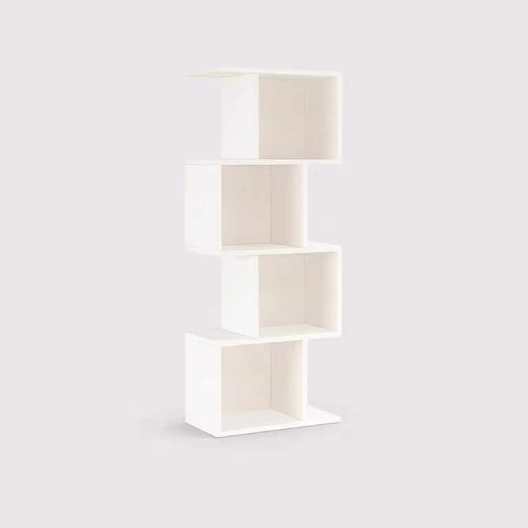 Balay - Libreria bianca da parete moderna con 4 vani